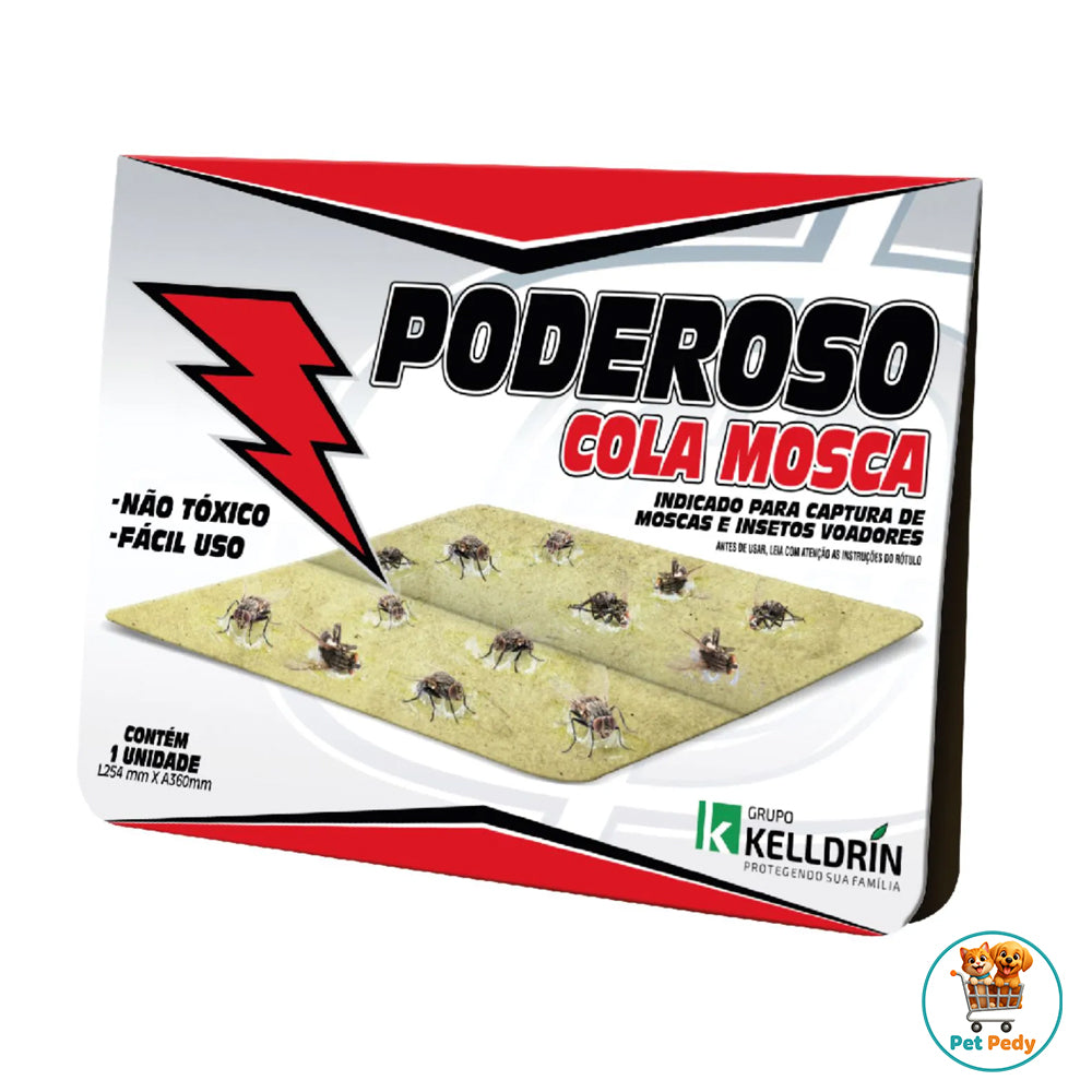 KIT COM 3: Poderoso Cola Mosca Kelldrin – Eficiência máxima no controle de moscas e insetos voadores
