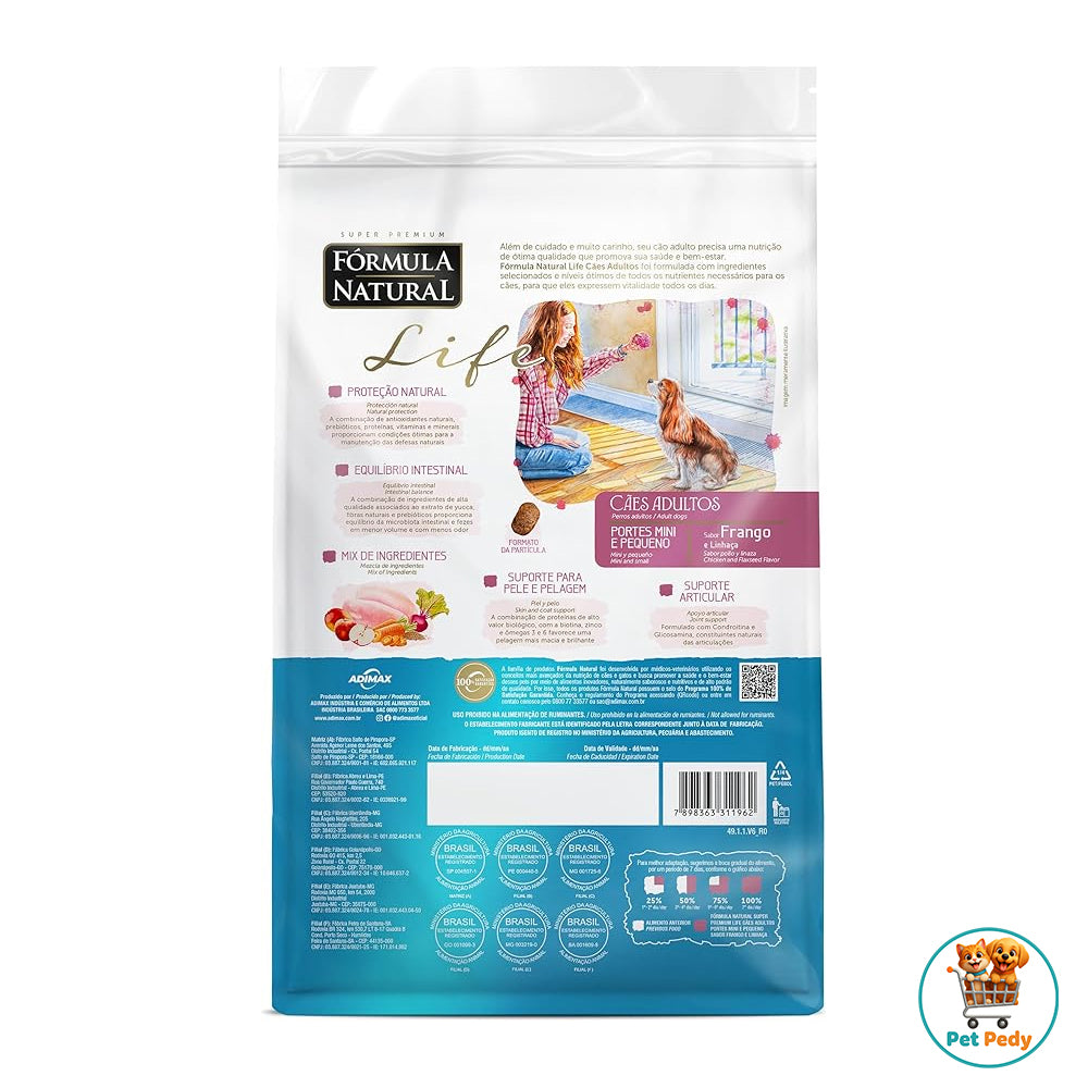 Ração Fórmula Natural Life - Adulto Mini e Pequeno