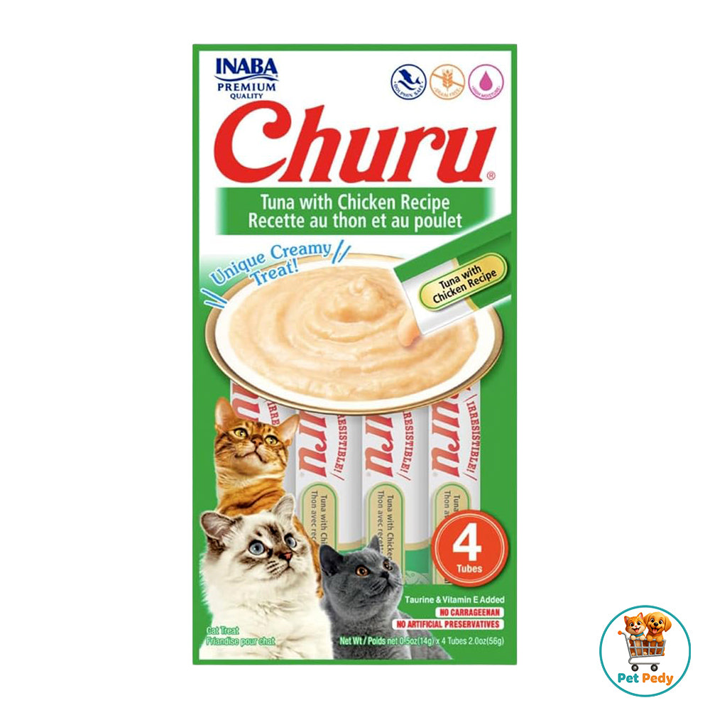 Display Petisco Churu Sabor Atum com Frango - Gatos - 24 Tubos